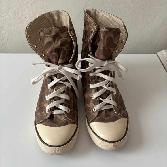 Coach Signature High-Top Sneakers - Picture 4 of 11